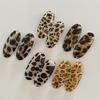 Korean version of retro fashionable leopard print seamless oval hairpin personalized versatile makeup edge clip hair accessories