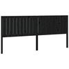 VidaXL Headboard Black 205.5x4x100 Cm Solid Pine Wood 818894