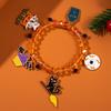 Halloween Ghost Pumpkin Spider Cat Bat Charm Bracelets for Women Funny Skeleton Skull Bracelets Jewelry Gifts