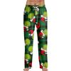 Pajama Pants Sleepwear Casual Drawstring Elastic Waist Pants Comfy Straight Yoga Loose Trousers