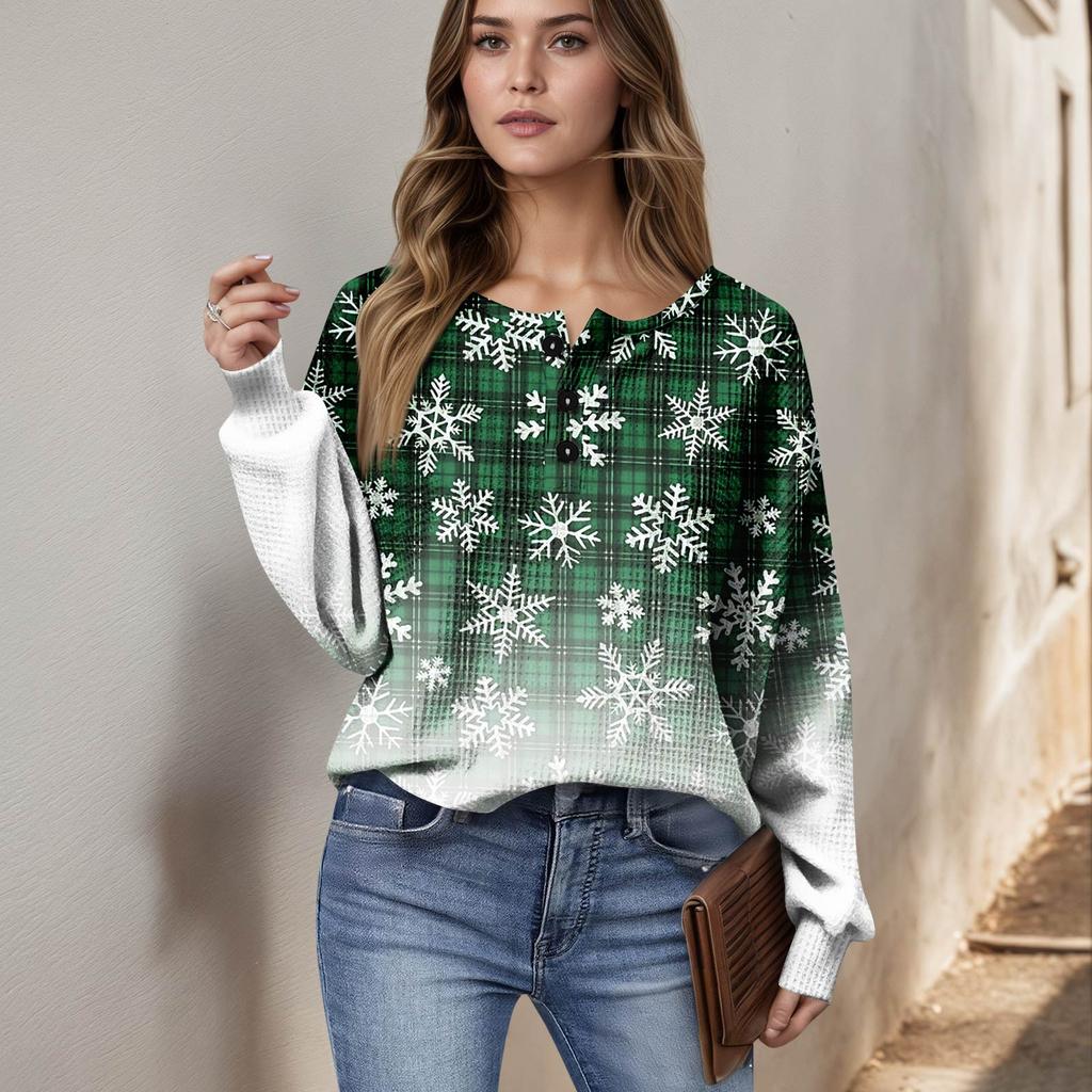 Women's Casual Shirts Long Sleeve Tops Button Up V Neck Loose Knit Fall Favorites For Women