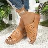 Fashion 2025 Women's Slippers Summer New Women's Shoes 2025 High Quality Fashion Open Toe Large Beach Women's Slippers Sandals