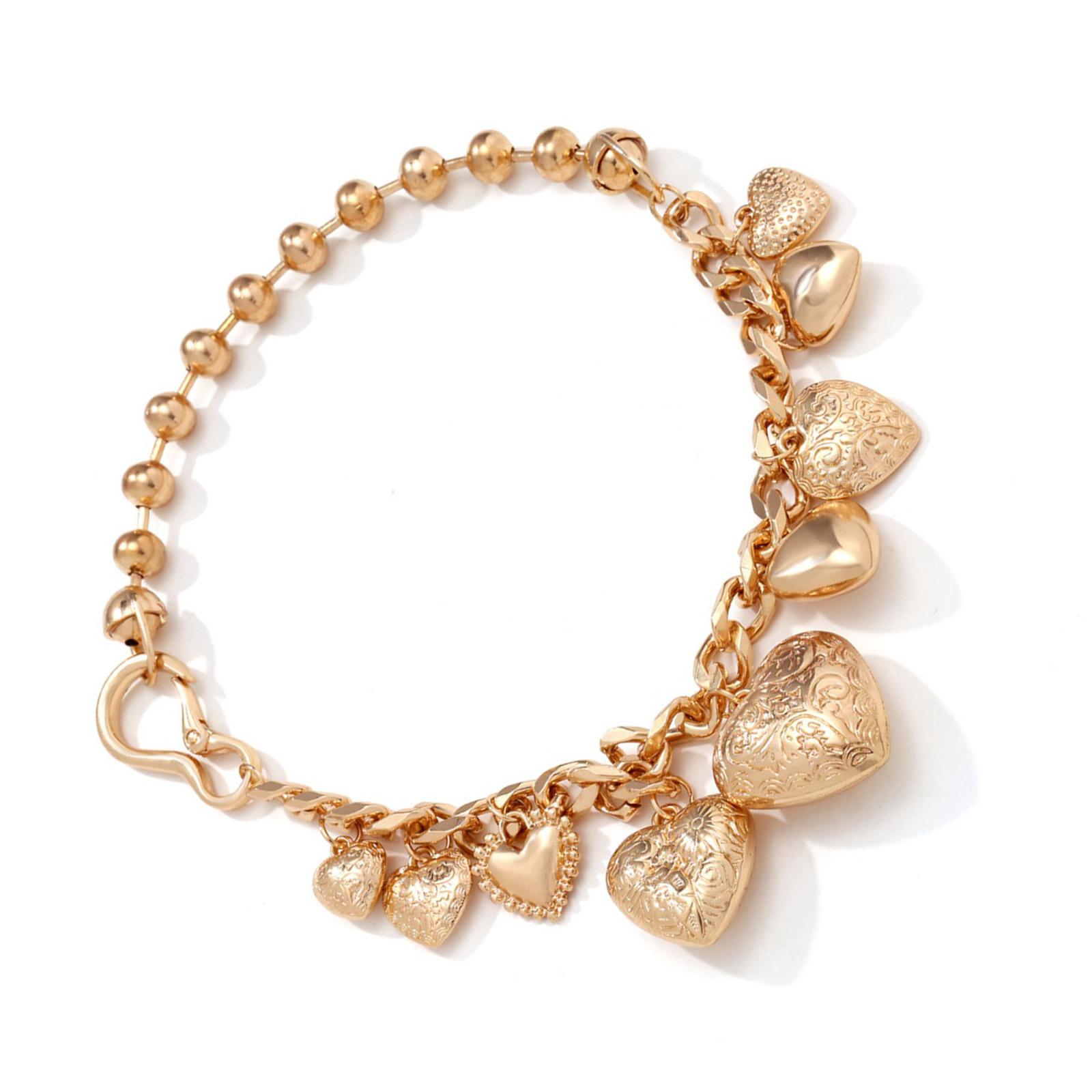 

Романтичное пышное ожерелье с подвеской в виде сердца, уникальное пышное ожерелье с сердечком, цепочка на шею, ювелирное украшение для повседневного или вечернего ношения золотой