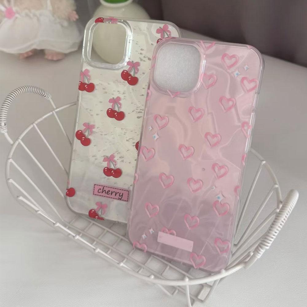 Pink Love Heart Water Texture Phone Cases for Honor 400 200 Pro Magic 7 6 5 Lite X9a X9b X9c X8a X8b X8c Shell Silicone Cover