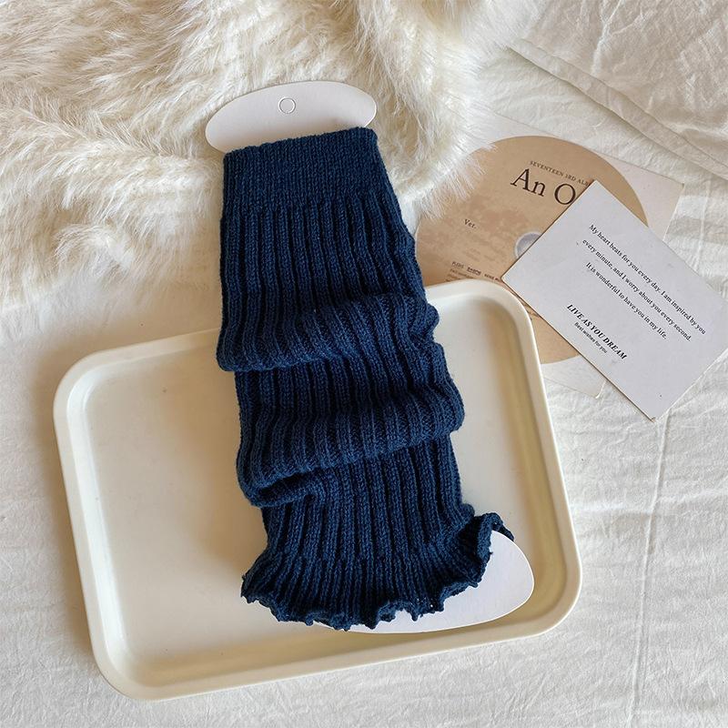 Socks For Spring And Autumn Children'S Stacking Socks Red Long Tube Lace Knitted Baby Girl Medium Tube Leg Cover