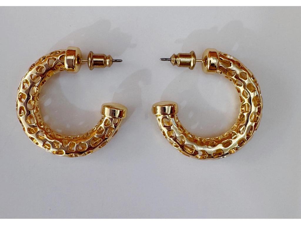 Vintage European-Style Minimalist Hoop Earrings with Retro Mid-Century Design