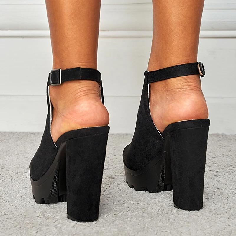 Dámské boty Letní platformové gladiátorské sandály Vysoké podpatky Pásek Lodičky Boty s přezkou Módní dámské boty Vysoké podpatky Zapatos