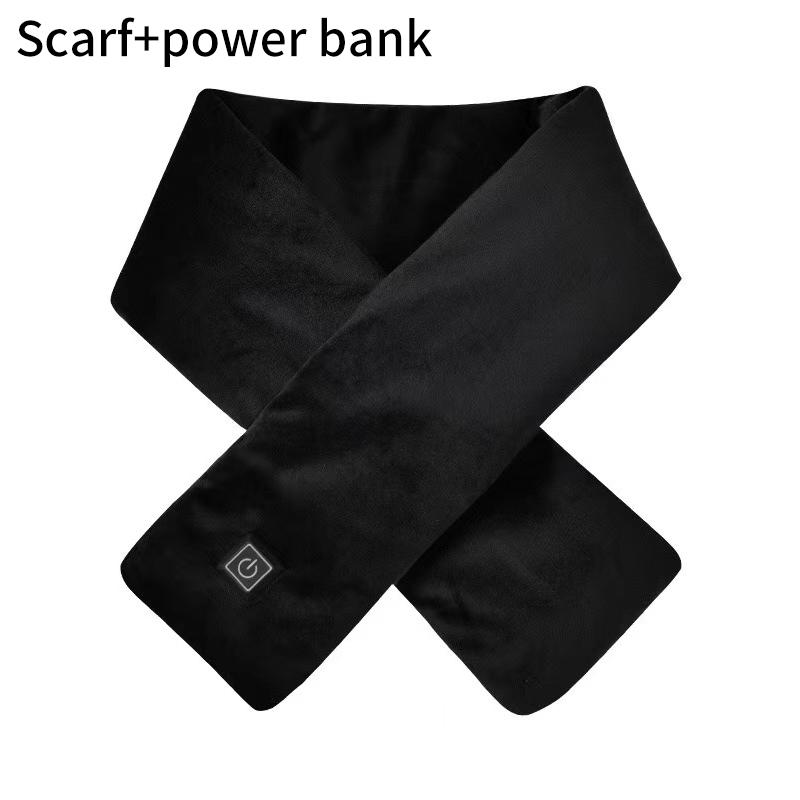 Women Men Electric Heated Scarf USB Rechargeable Winter Heated Neck Warmer Comfortable Heating Neckerchief Heated Warm Shawl single scarf чёрный