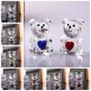 Artificial Crystal Bear Love Heart Heart-shaped Bear Bear Ornament Bear Figurines  Table Ornament