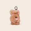 Brelok z sztucznego futra królika z miękką pluszową fakturą dla dziewcząt i nastolatek