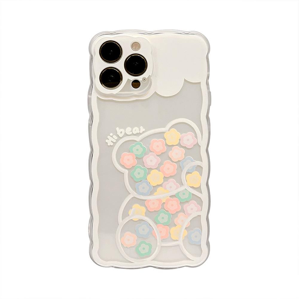 Flower Bear 14 Suitable for Iphone15pro Max IPhone Case 16 Fresh X Women 13 Silicone 8p11
