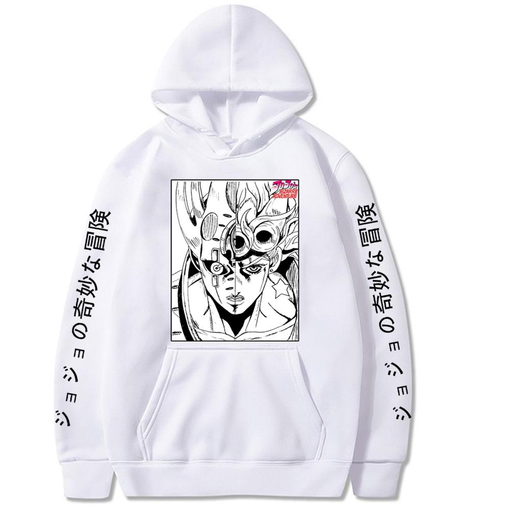 Anime Jojo Bizarre Adventure Giorno Giovanna Men Women Hip-Hop Hoodies Femmle Homme Clothes Cosplay O-Neck Loose sweatshirt