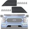 Compatible For Bumper Guard Pad Cap Erts End Cover Ford F150 F-150 ML3Z-17E810-AA ML3Z-17E811-AA Left Driver & Right Passenger Side