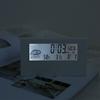 Digital Alarm Clock Transparent Desk Clock with Date, Temperature, Humidity, Small Table Clock with