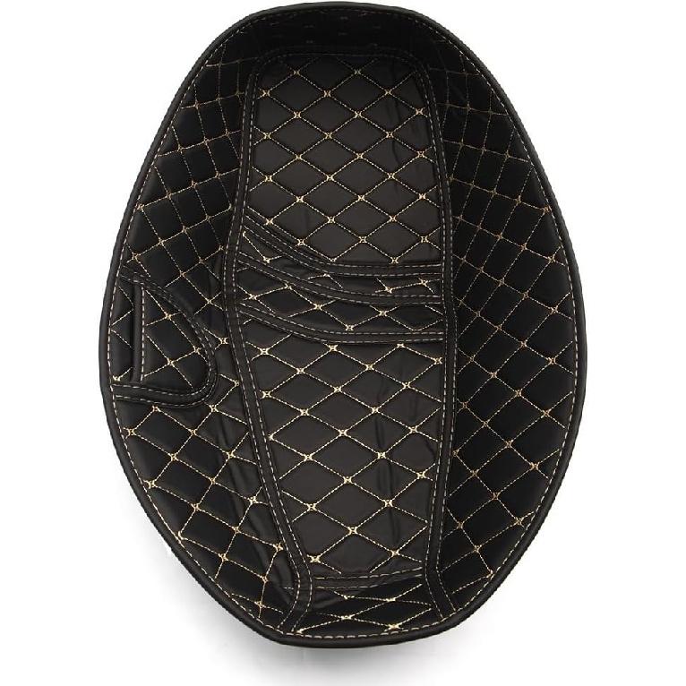 Motorcycle Seating Bucket Lining Mat Seat Bucket Pad PU Rear Cargo Trunk Liner Pad Rear Seat Protection Tool Fit for ADV160 ADV 160 (Black)