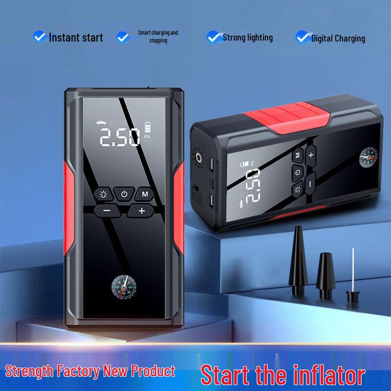 All-in-One 12V Car Battery Jump Starter & Inflator Power Bank