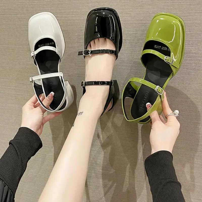 Fashion 2025 Ladies  zeppa da donna elegante nero bianco e scarpe da donna in gomma alla caviglia per donna stivali scarpa alla caviglia