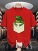 Unisex Crew Neck Tee Pocket Frog Cartoon Print Soft Cotton Loose Breathable Short Sleeve Summer Casual Daily Street Fashion Tops