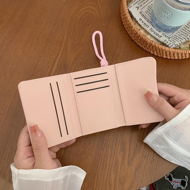 2025 new women's wallet women's high-end short ins women's wallet change card bag