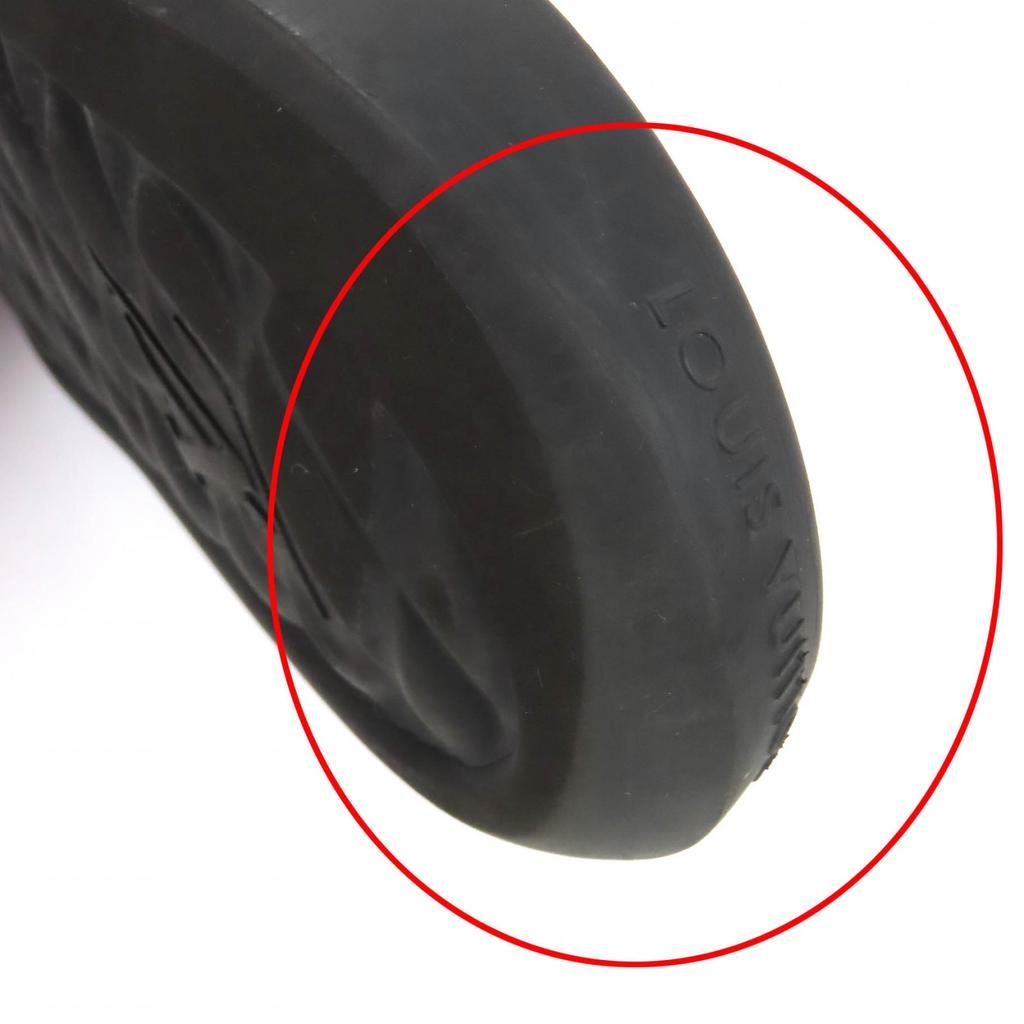 Very Good LOUIS VUITTON Sandals black rubber mens 9 Used