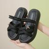 Sandals for Women Black Open Toe Platform Asian Size Woman Shoes The Best Luxury 2025 High Quality Comfort Summer Comfortable