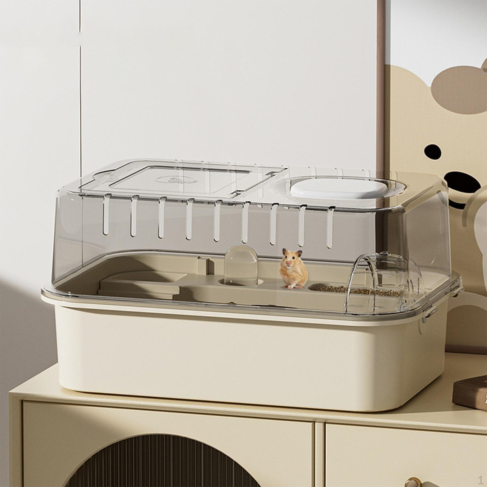 

Клетка для хомяка, прозрачная вентиляция, открывающийся верх, переносной домик для маленьких животных для кролика белый