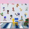 Sonic Pattern Self Adhesive Wall Sticker Background Decor For Kids Room Living Room Bedroom And Hallway