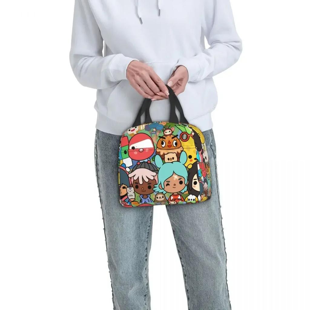 Toca Life Box Toca Boca Süßes Spiel Isoliertische Lunchtasche für Kinder Schule Kühltasche Thermische Lebensmittelbox Tragbare Lunchboxen Behälter