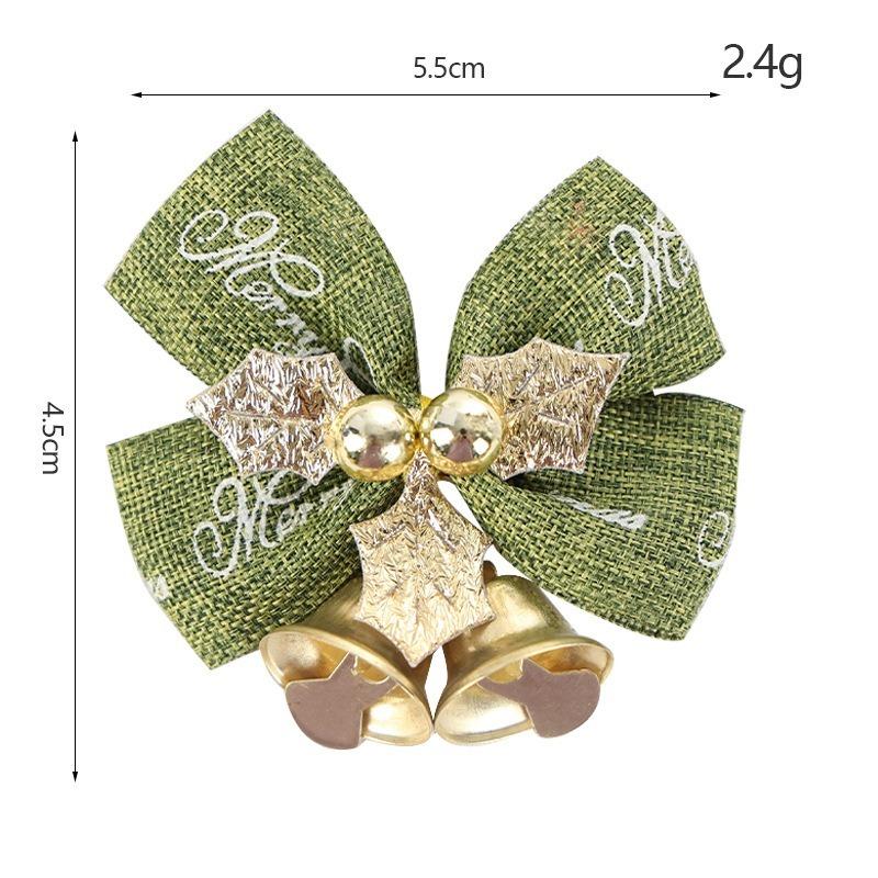 5Pcs Christmas Decor Bow Red Gold Mini Xmas Tree Hanging Bowknot for Navidad New Year Party Home Decoration DIY Wedding Decor