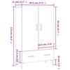 Highboard Grey Sonoma 69.5 x 31 x 115 cm Particleboard