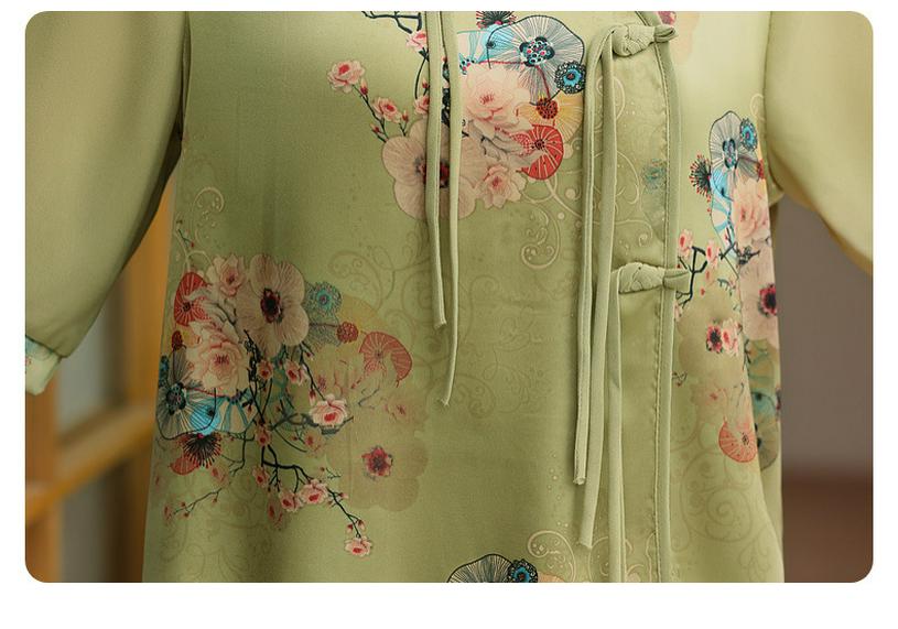 Mother's Summer Chiffon Short-Sleeved Top Set - Stylish T-Shirt for Middle-Aged & Elderly Women
