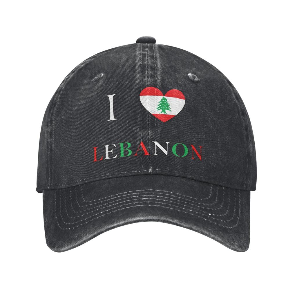 Lebanon Flag Heart Accessories Baseball Caps Unisex Casual Caps Hat Adjustable Trucker Hats Snapback Cap