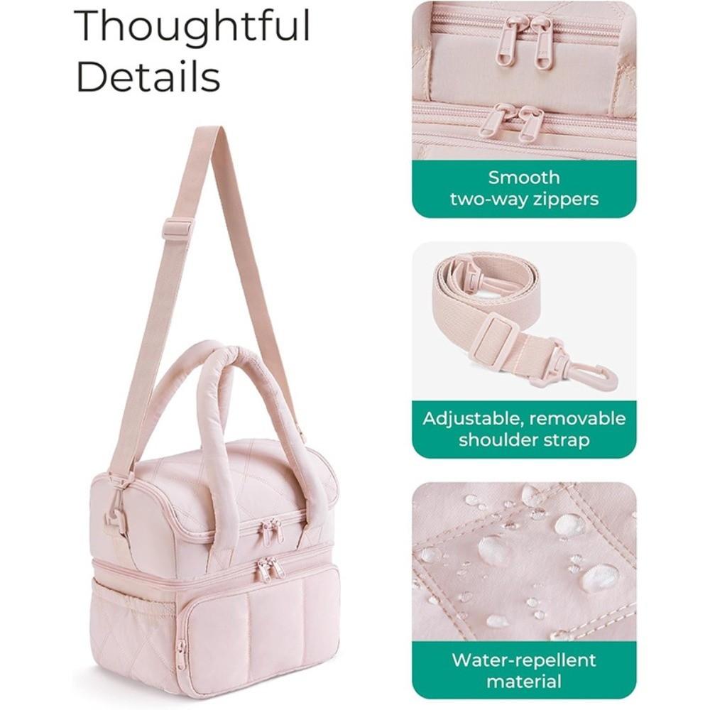 Thickened Lunch Bag Double Layer Insulated Bag Handbag Cooler Bag  Lunch Carrying