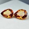 8 to 10 Ct NATURAL Fire Yellow Sapphire   Pear Cut Loose Gemstone Pair