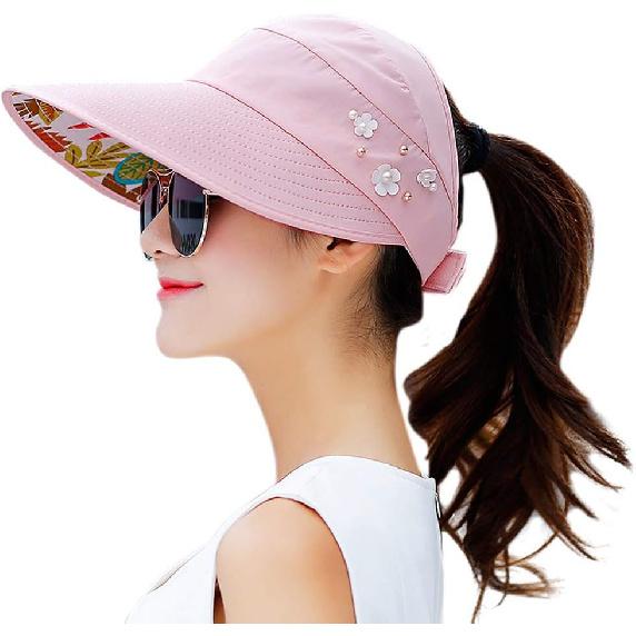 Sun Hats for Women Wide Brim Sun Hat UV Protection Caps Floppy Beach Packable Visor