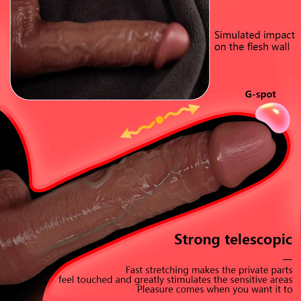 Blå årer Hevet Makeup Teleskopisk Swing Elektrisk Dildo Kvinnelig Masturbator Flytende Silikon Penis Kvinnelig Sexleketøy