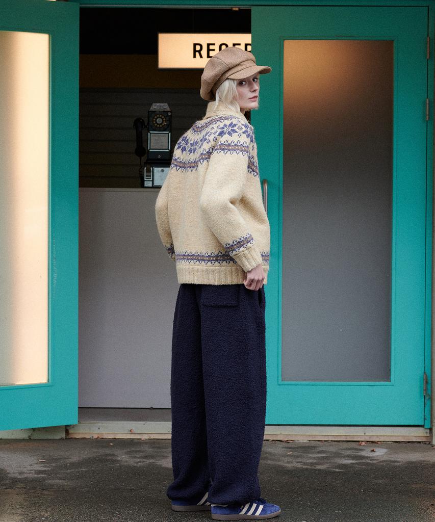 GREENBUTTER Teddy Wool Pants (Navy)