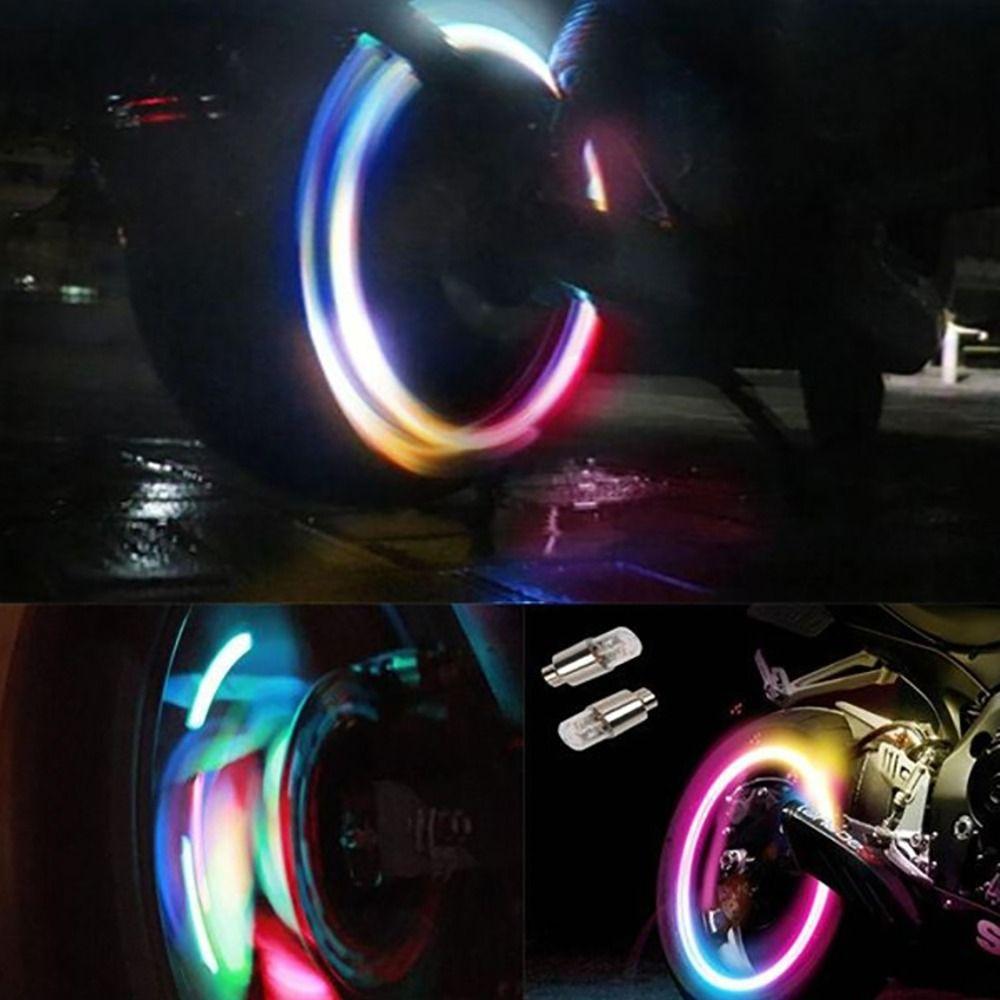 Waterproof Tire Valve Light Flashing Wheel Lights Accessories Valve Caps Light