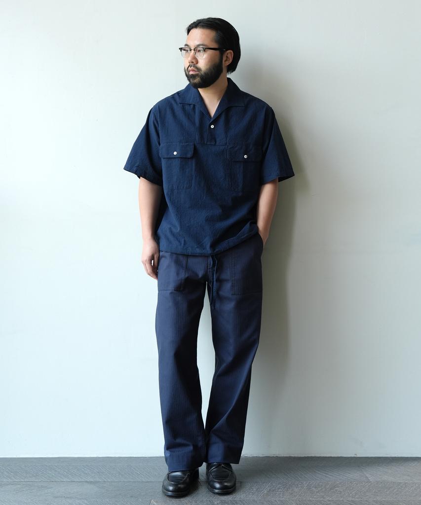 Bancheu Npg Hbt Cotton One Wash Fatigue Pants - Navy