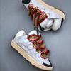 Leather Splicing Casual Shoes Trendy Sports Shoes Men's and Women's Board Shoes Bread Shoes
