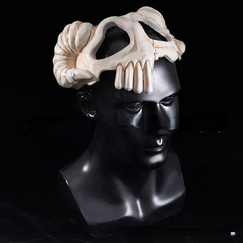 Bělidlo Neliel PU Maska Anime Antilopí Lebka Maska na Polovinu Obličeje Comic-Con Cosplay Doplňky Rekvizita Maškarní Halloweenská Párty Dárek