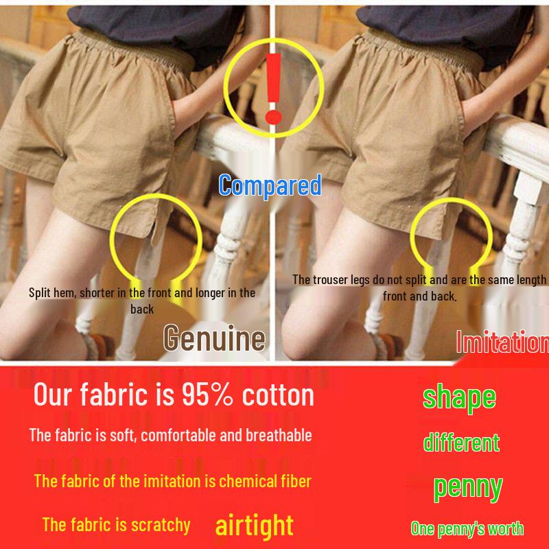 Women's High Waist Cotton Casual Korean Style Wide Leg Shorts - Trendy Summer Sports Hot Pants