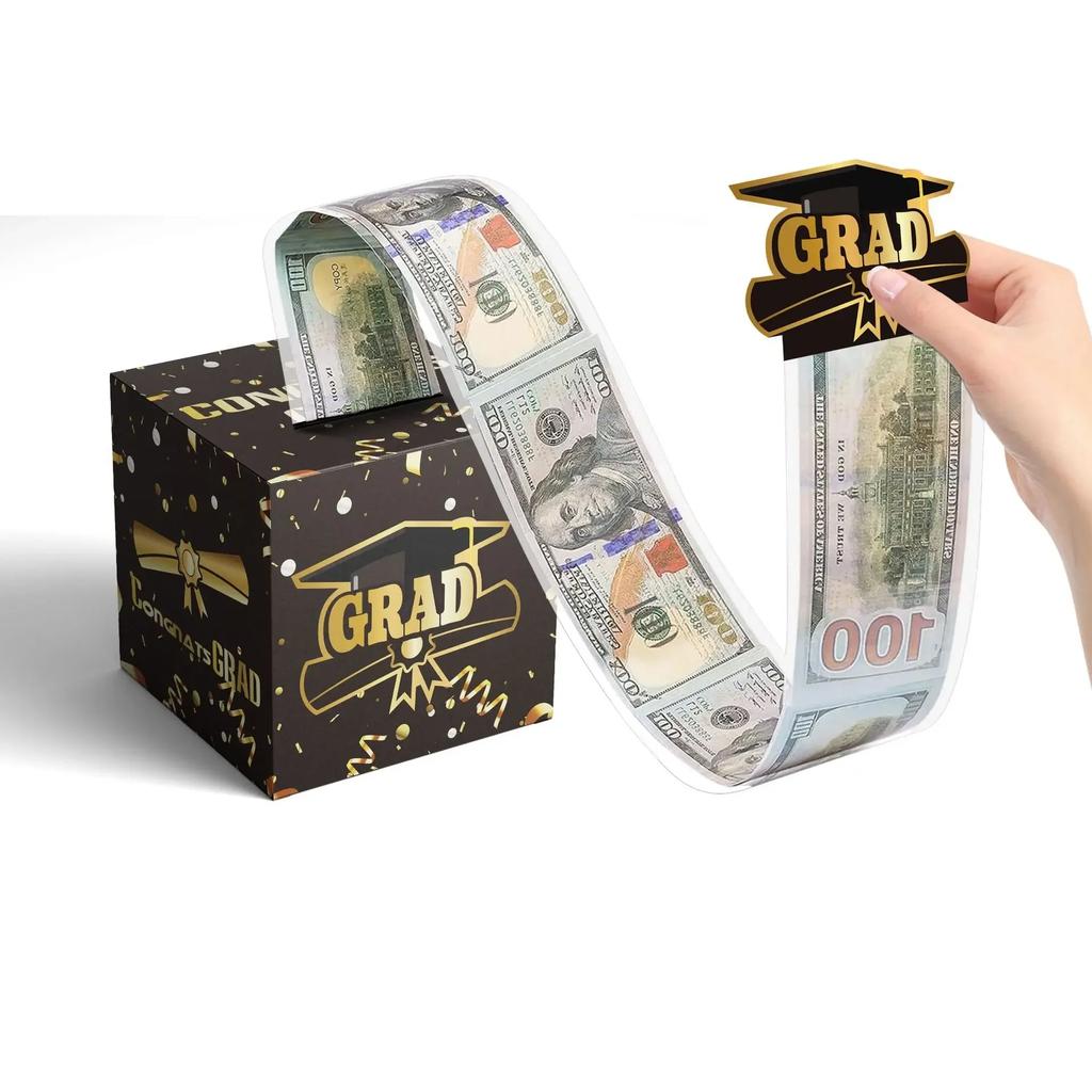 Christmas Birthday Party Surprise Money Pull Pouch Festival Celebration Holders for Cash DIY Surprise Present Money Box