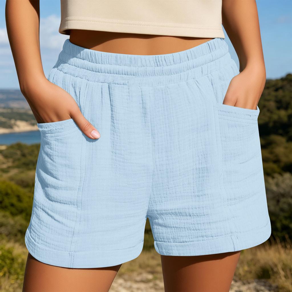 Women's Shorts Summer Casual  With Pockets Drawstring Elastic Lightweight  Outdoor