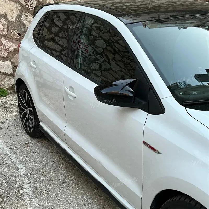 Hochwertige Seitenrückspiegelkappe für Volkswagen VW Polo MK5 6R 6C 2009-2017 Ochsenhorn-Stil Außenkappen Schalenhülle Zierleiste