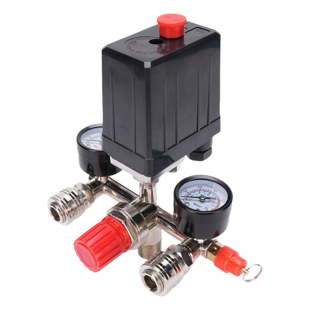Air Compressor Pressure Switch 175PSI Vertical Switch Manifold Regulator with Valve Control Regulato