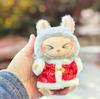 15cm Labubu Keychain Figure Outfit: New Year Style Pendant Clothing Set