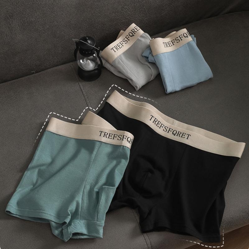 Men's Cotton Underwear Letters Simple Breathable Panties Knickers Men's Boxer Briefs Boxer Briefs Underpants