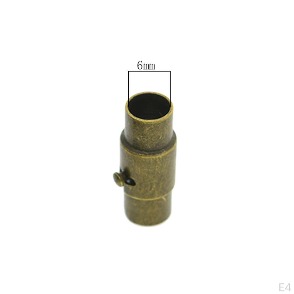 10Sets 6mm Leather Glue In Magnetic Clasps Bracelet DIY
