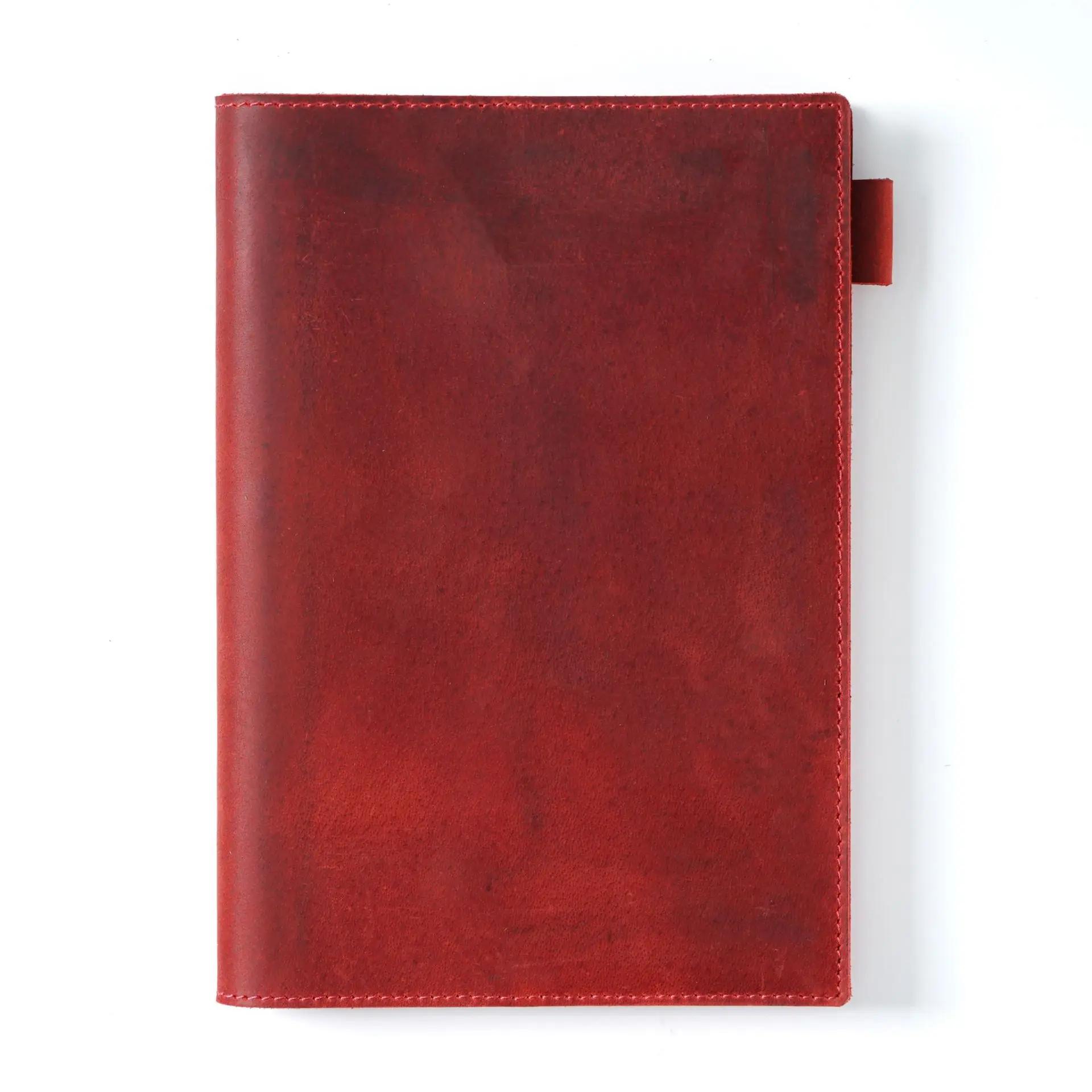 Caderno 100% Couro Genuíno Capa de Livro Planner A5 A6 Diário Original Retrô Couro de Vaca Jornal Caderno de Desenho Diário